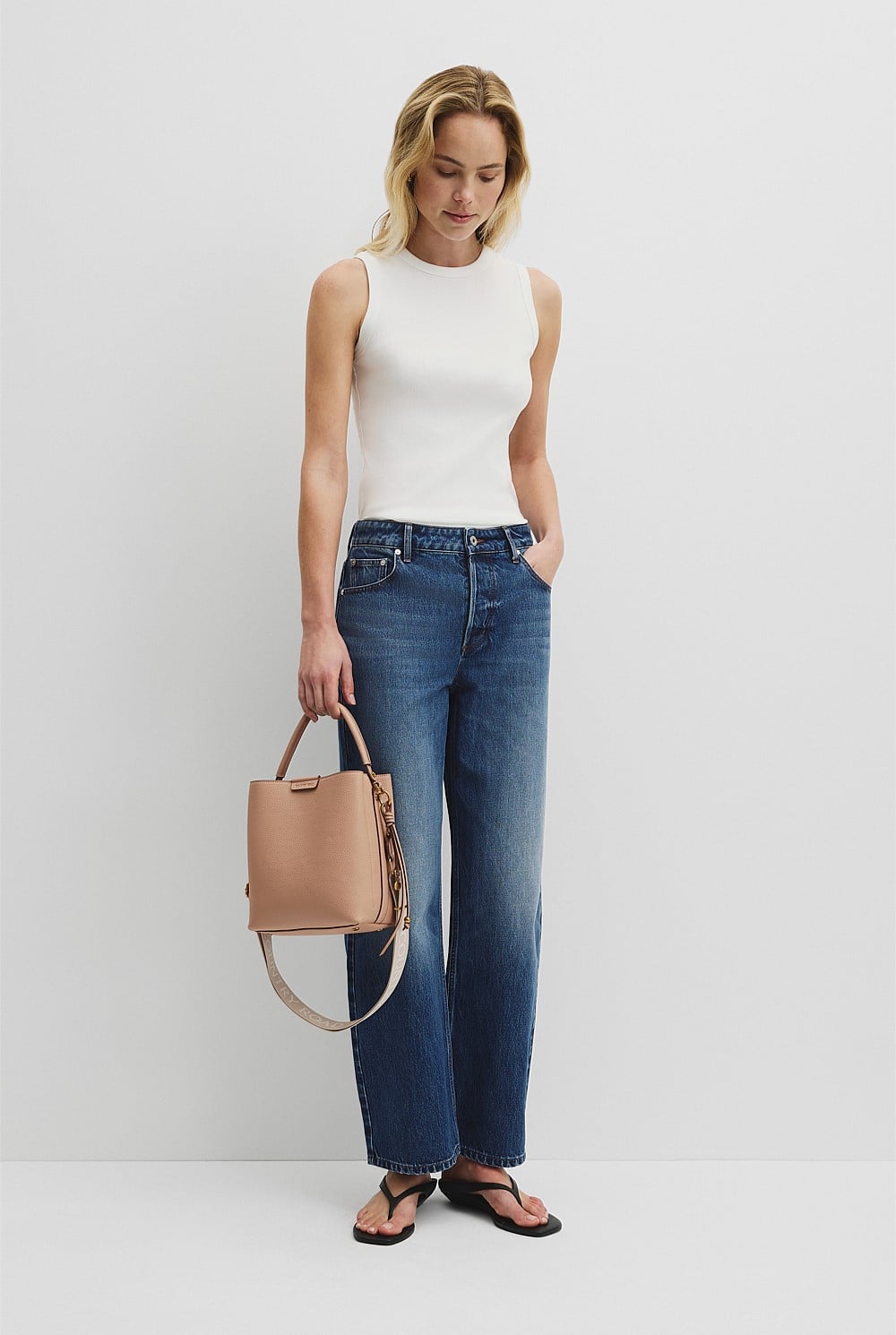 Spliced Bucket Bag