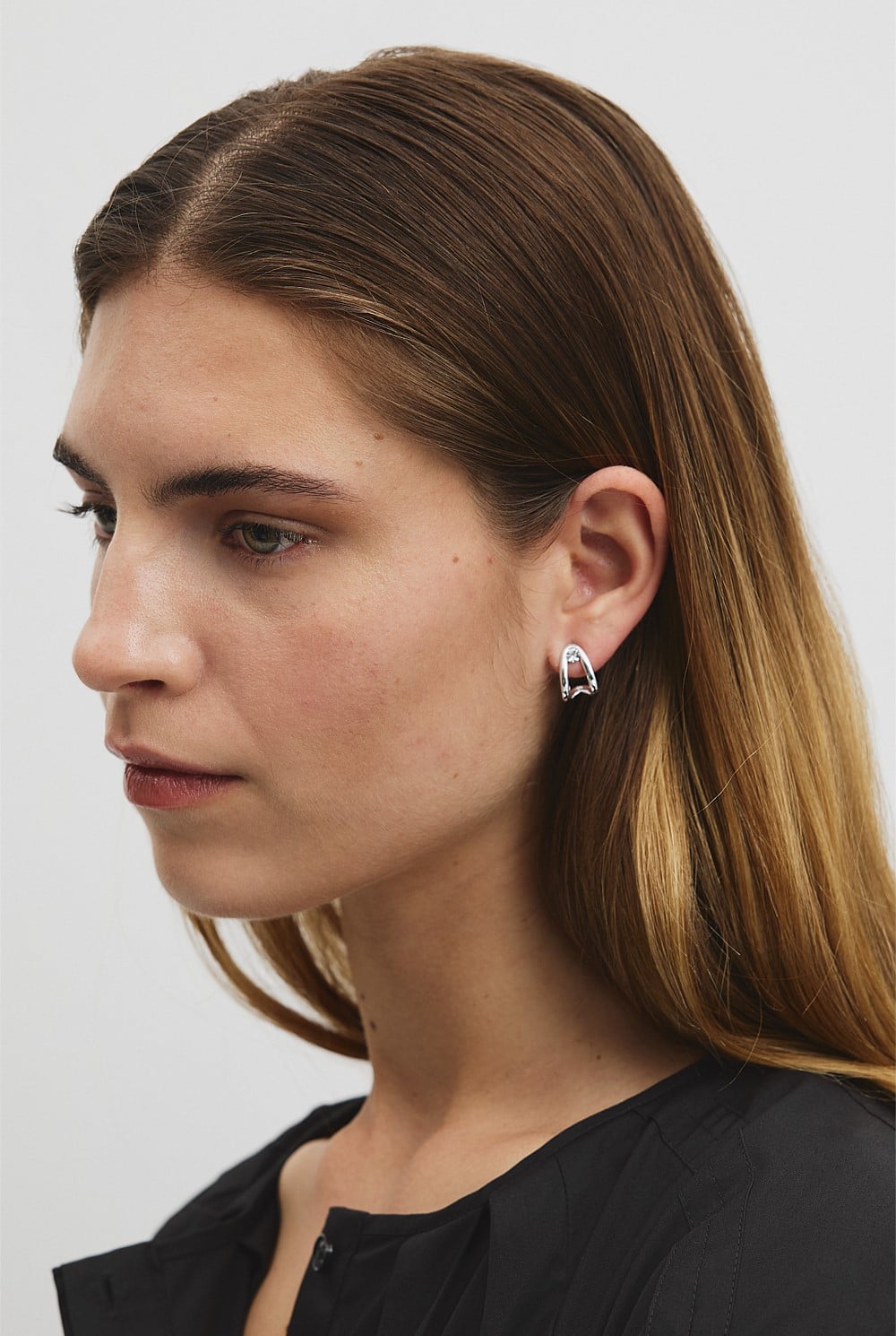 Zoey Crystal Huggie Earring
