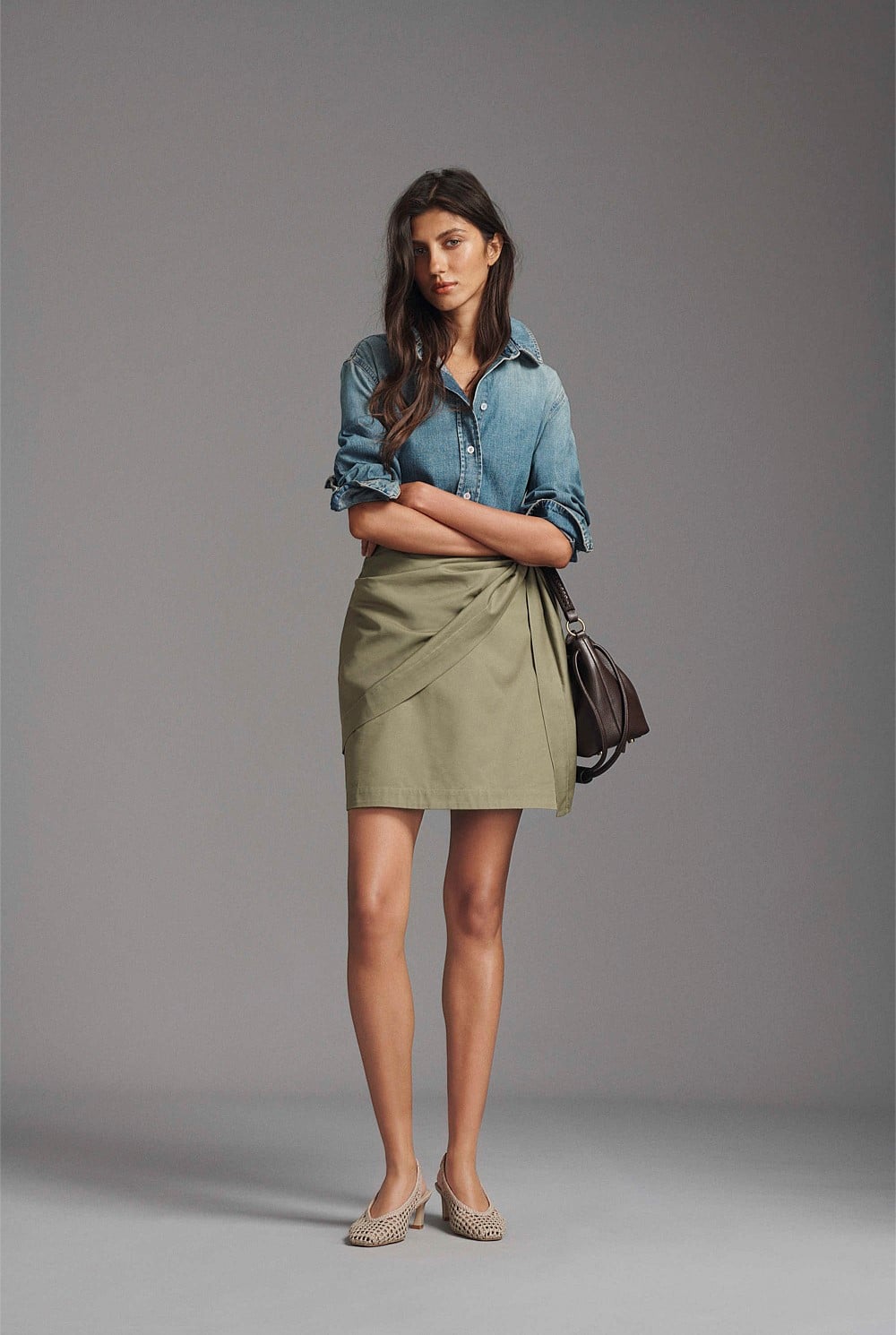 Bow Drape Skirt