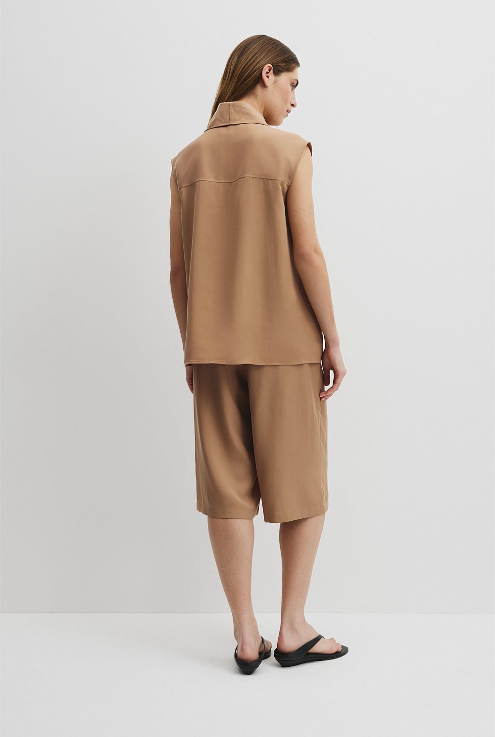 Sleeveless Funnel Top