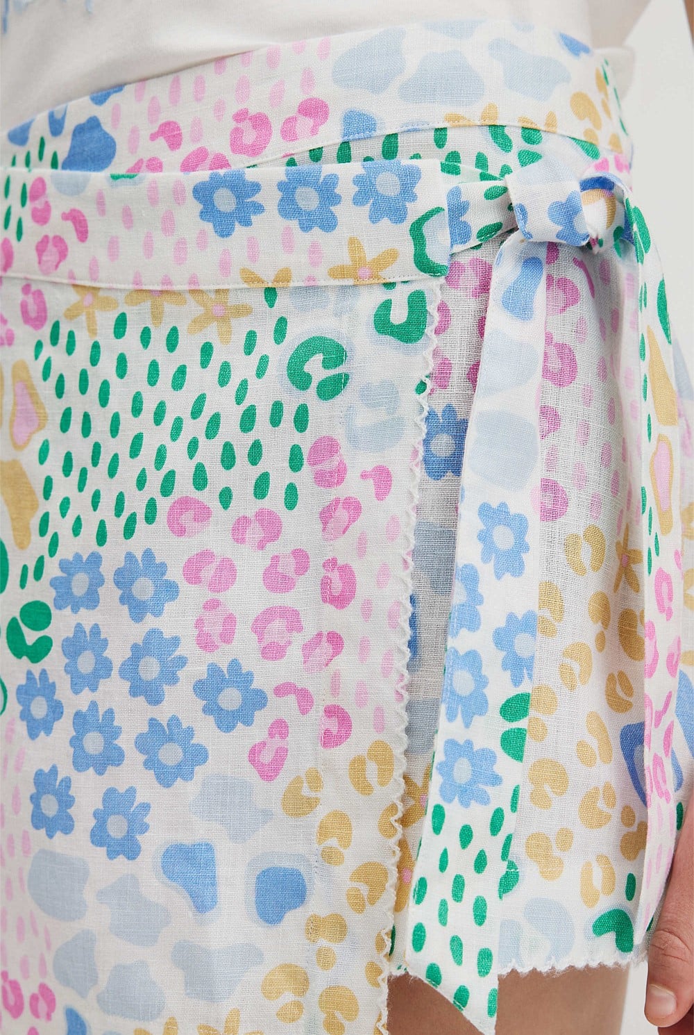 Teen Print Wrap Skort