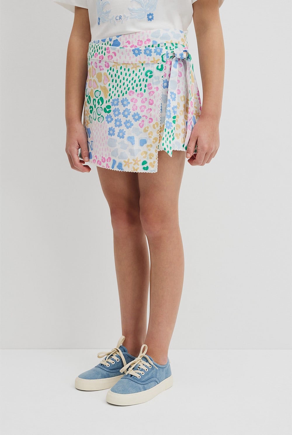 Teen Print Wrap Skort