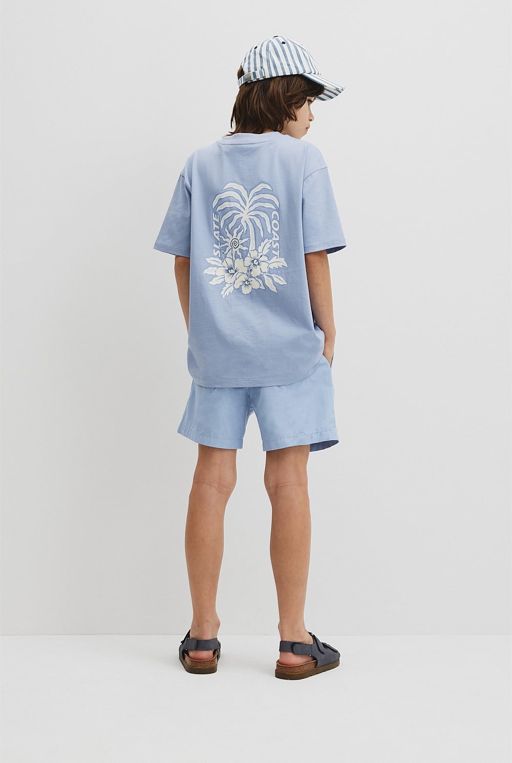 Relaxed Hibiscus Print T-Shirt