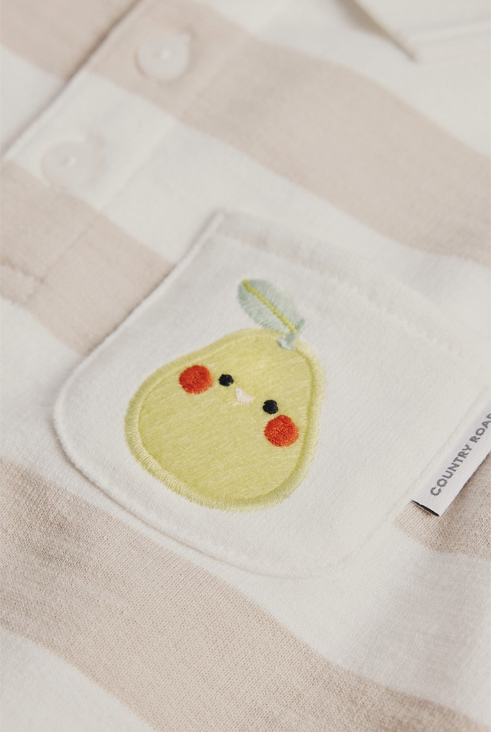 Organically Grown Cotton Textured Polo Romper