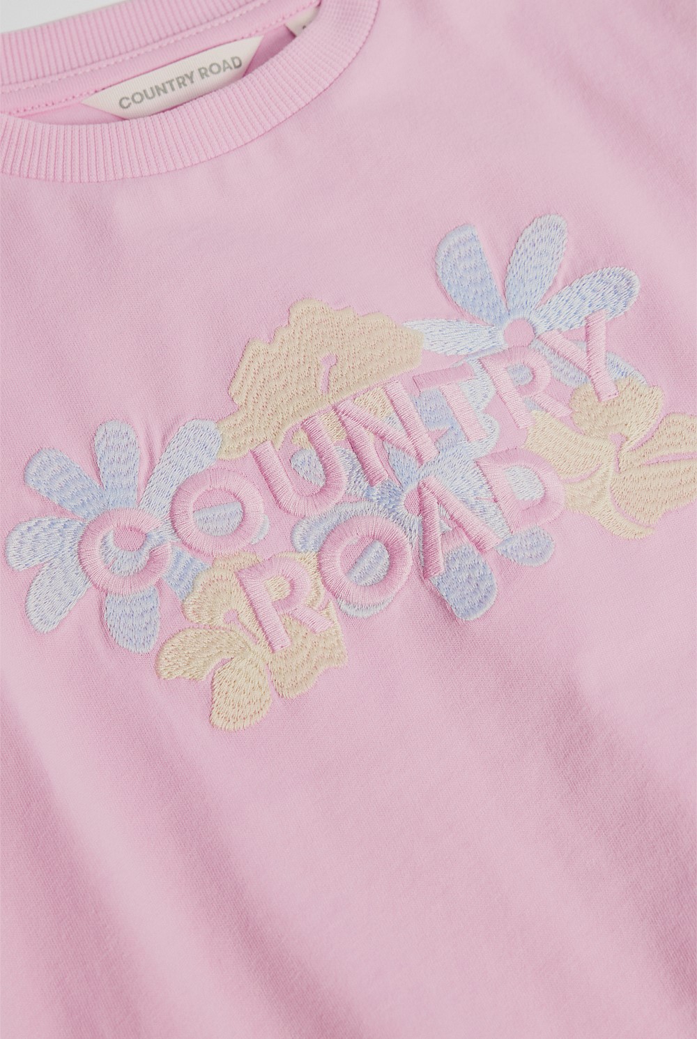 Short Sleeve Print Applique T-Shirt
