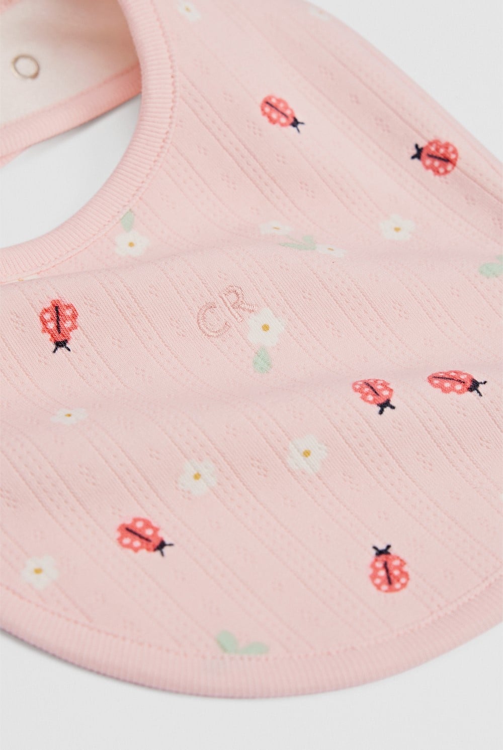 Organically Grown Cotton Blend Pointelle Bib