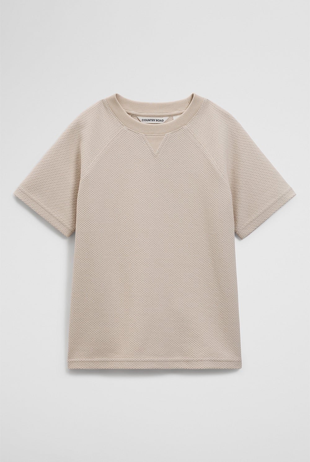 Organically Grown Cotton Relaxed Waffle Short Sleeve T-Shirt