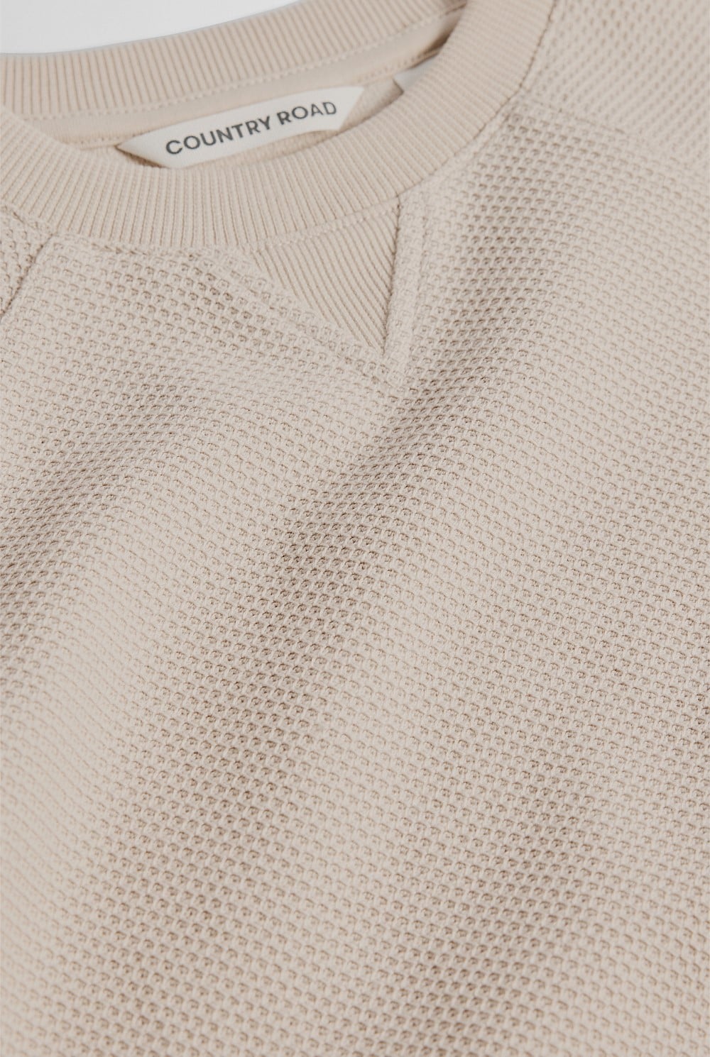 Organically Grown Cotton Relaxed Waffle Short Sleeve T-Shirt