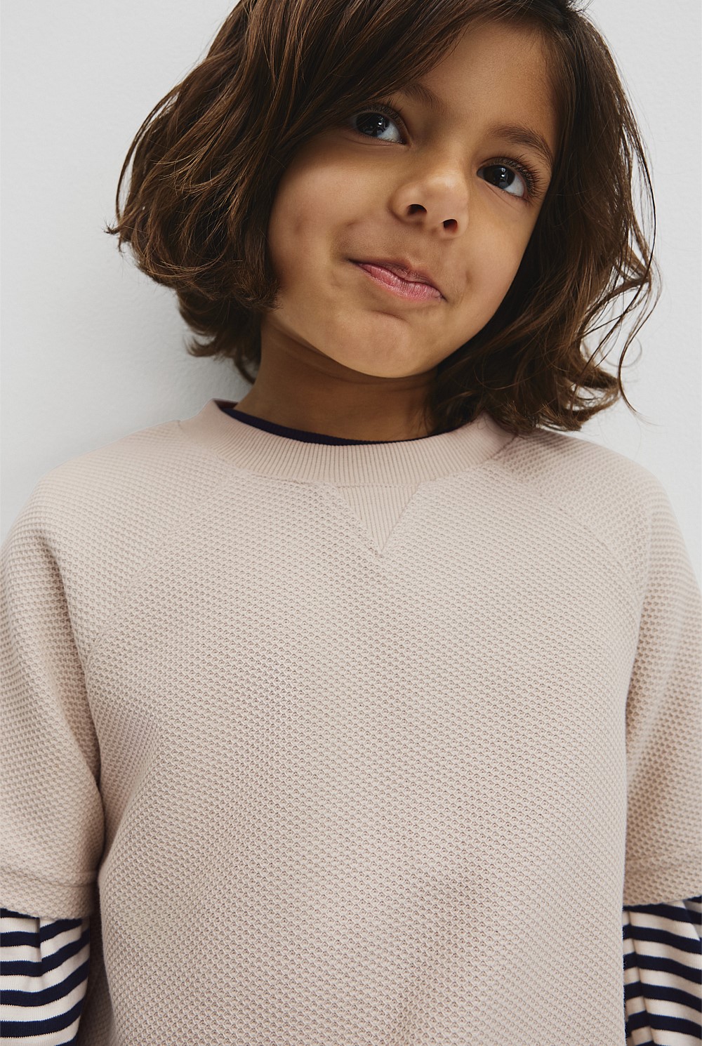 Organically Grown Cotton Relaxed Waffle Short Sleeve T-Shirt
