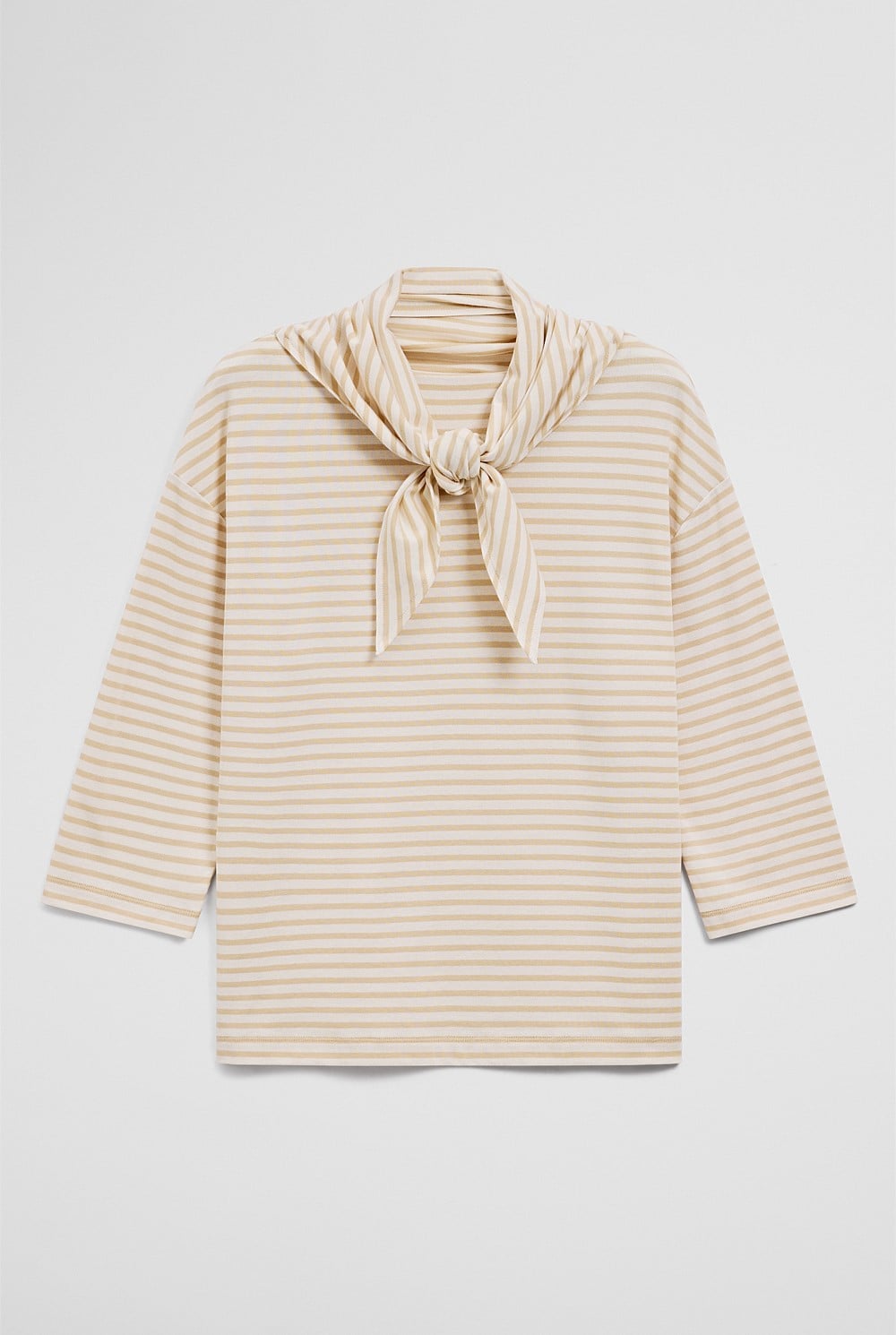 Australian Cotton Scarf Crop Sleeve T-Shirt