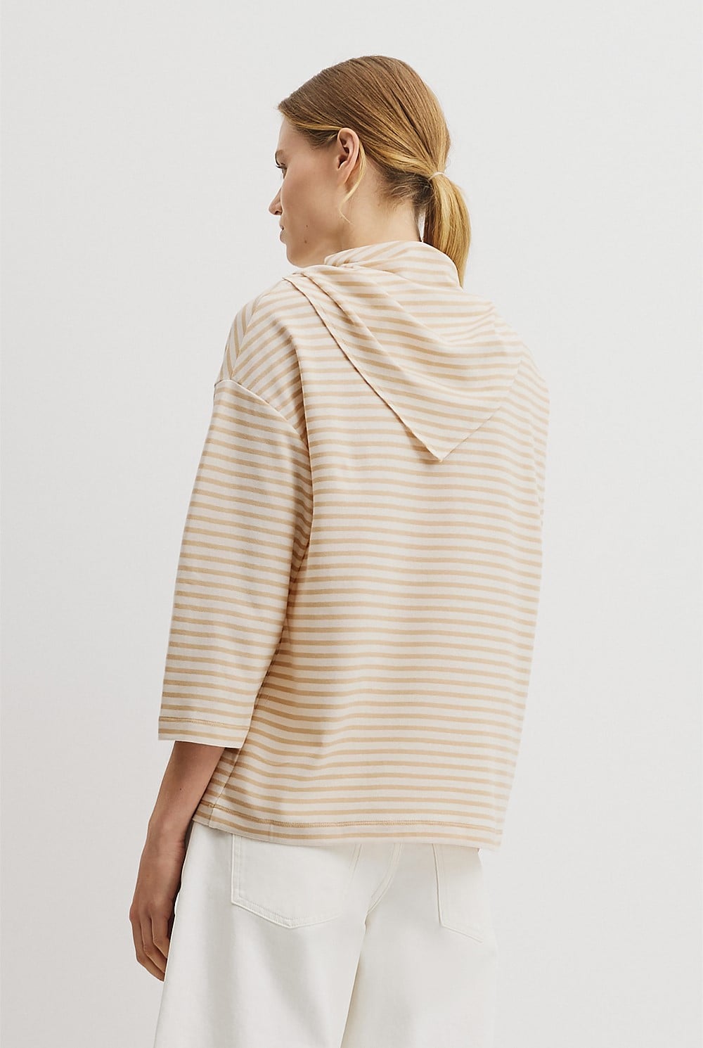 Australian Cotton Scarf Crop Sleeve T-Shirt