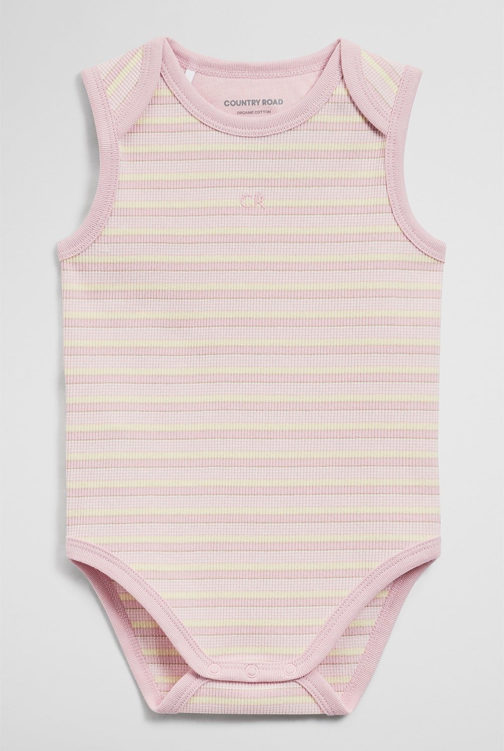 Organically Grown Cotton Blend Sleeveless Rib Bodysuit