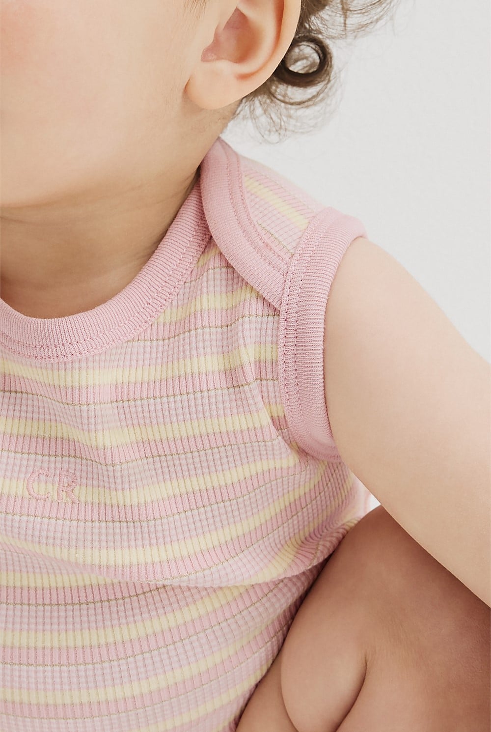 Organically Grown Cotton Blend Sleeveless Rib Bodysuit