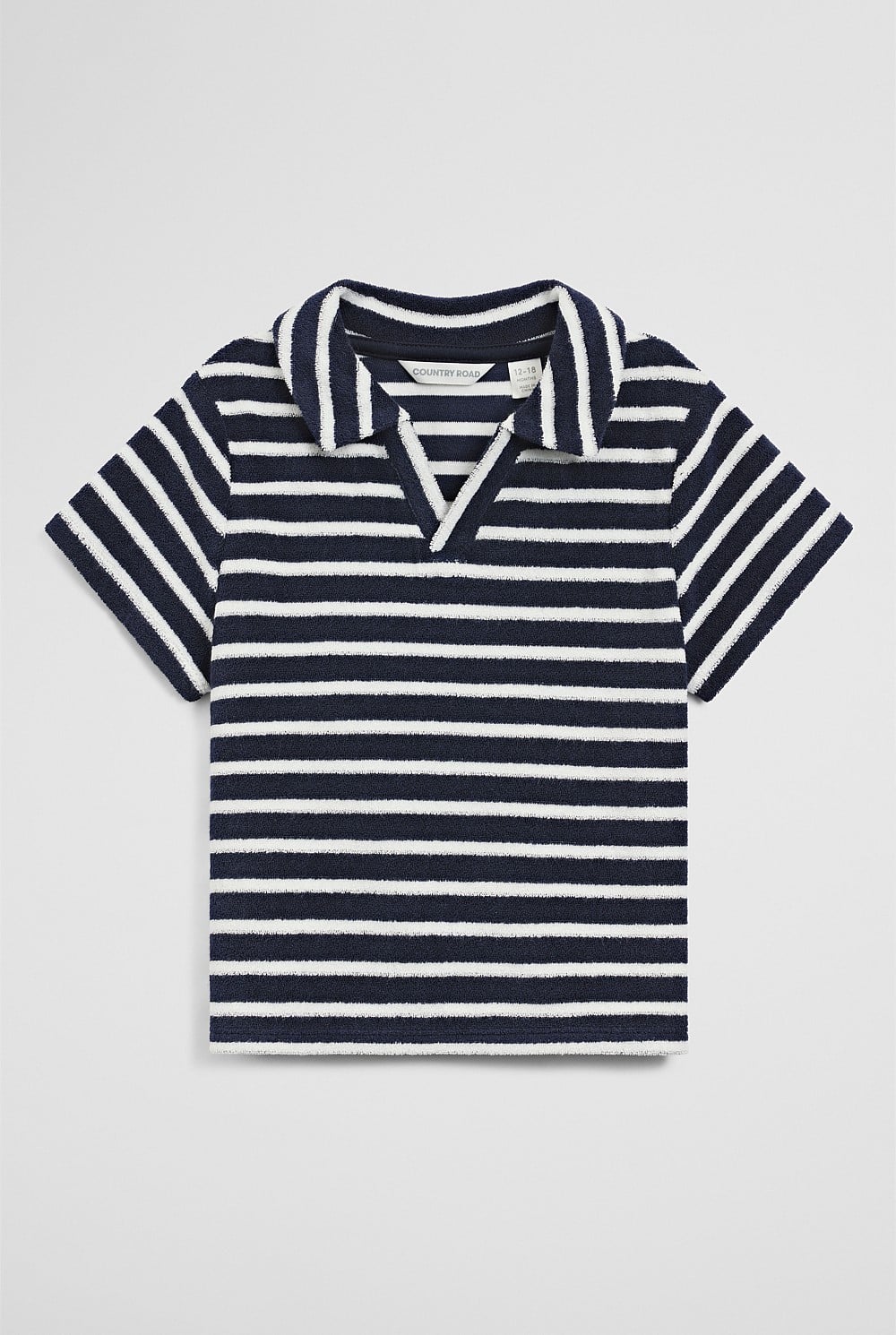 Relaxed Fit Stripe Terry Polo