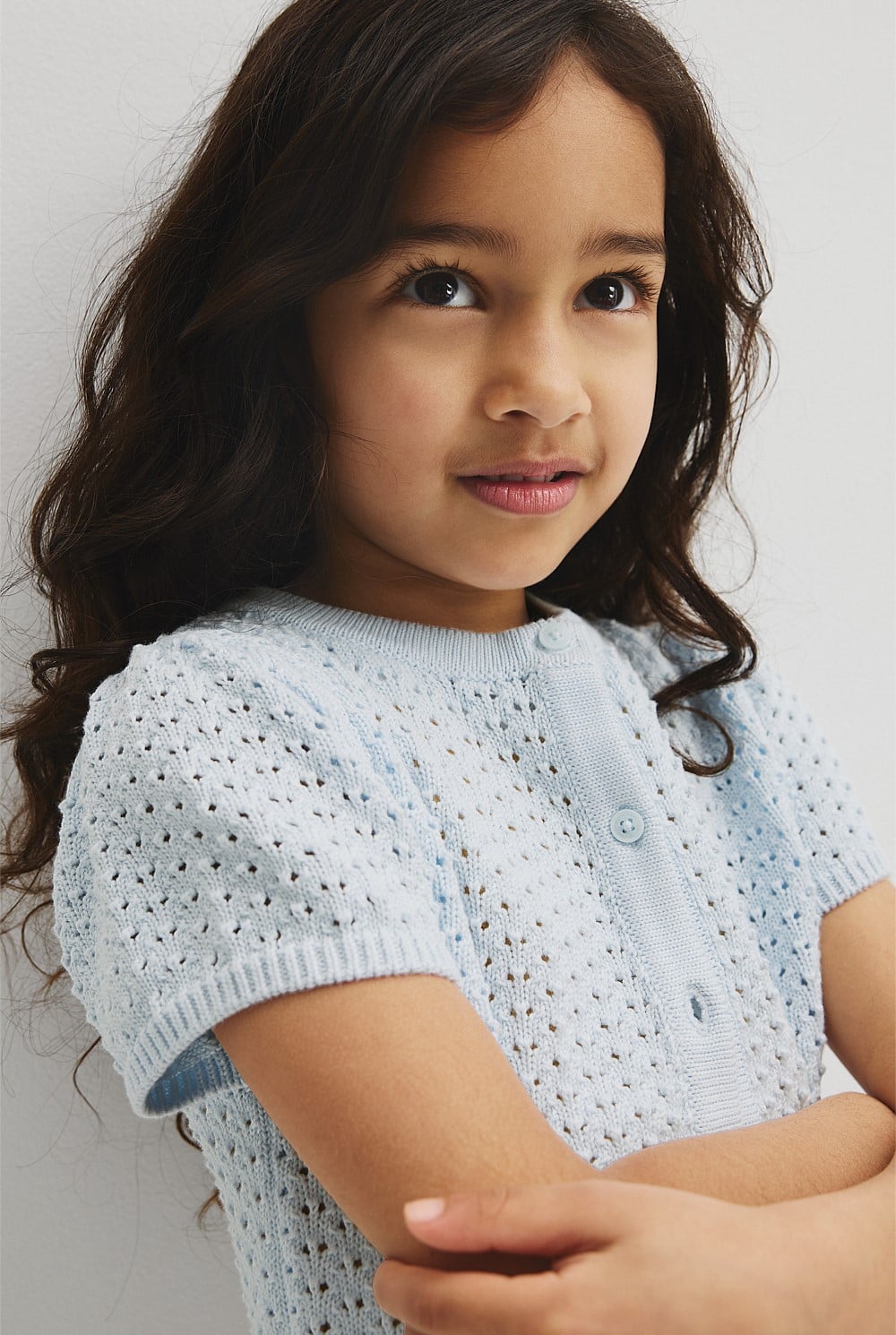 Short Sleeve Detail Knit T-Shirt