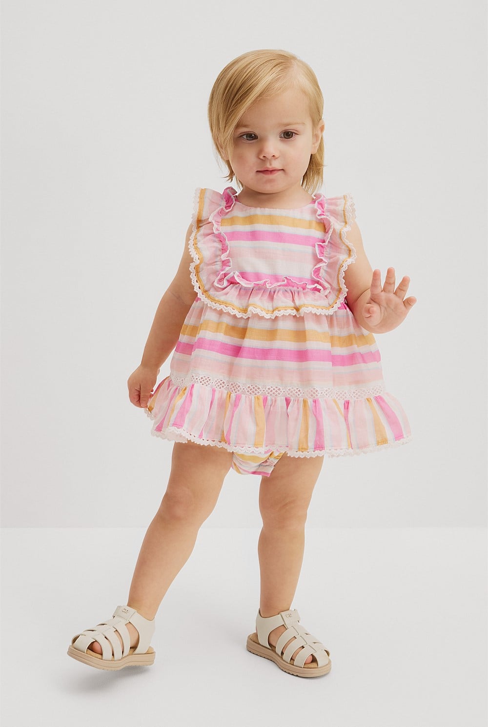 Sleeveless Print Romper Dress