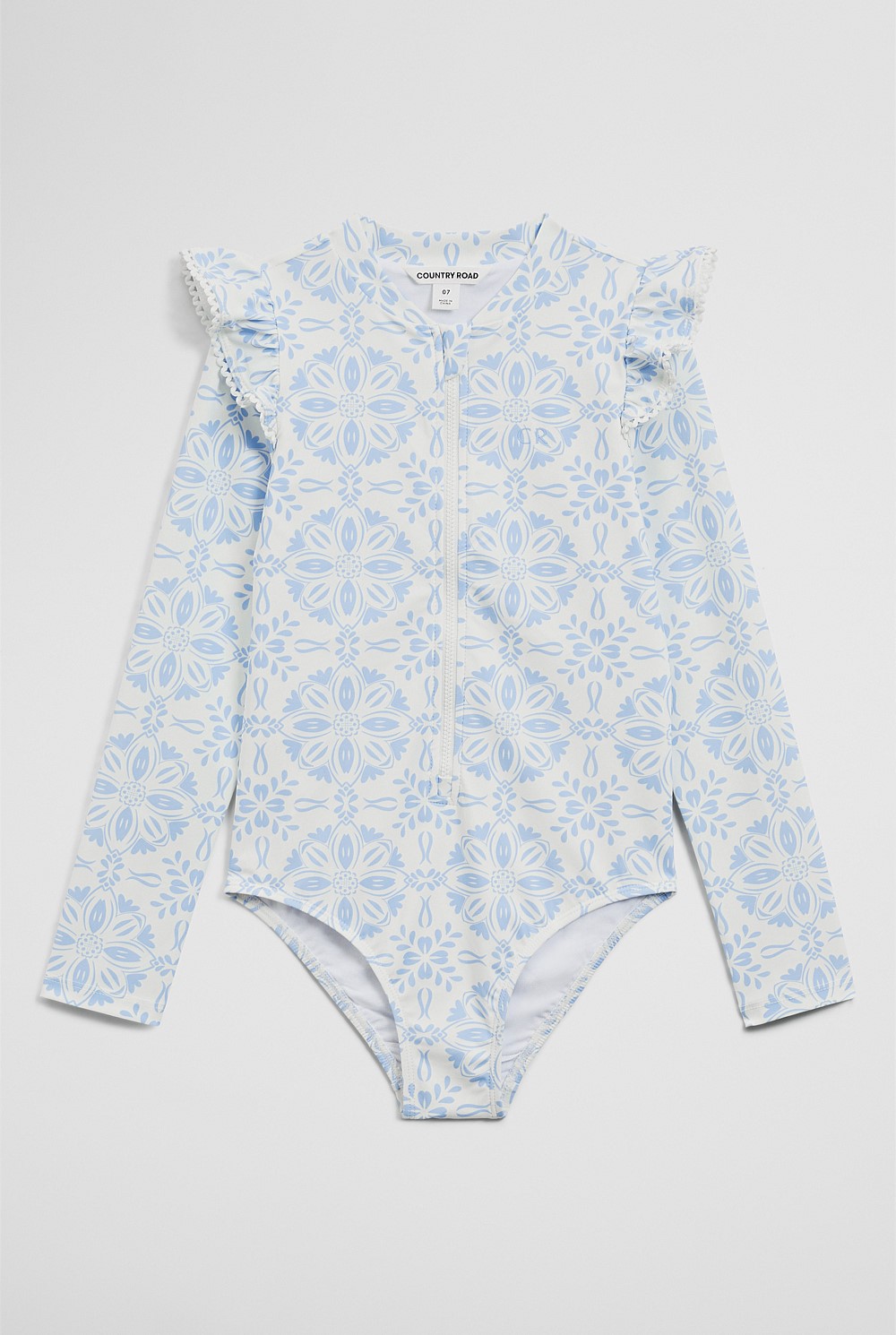 Long Sleeve Frill Swimsuit