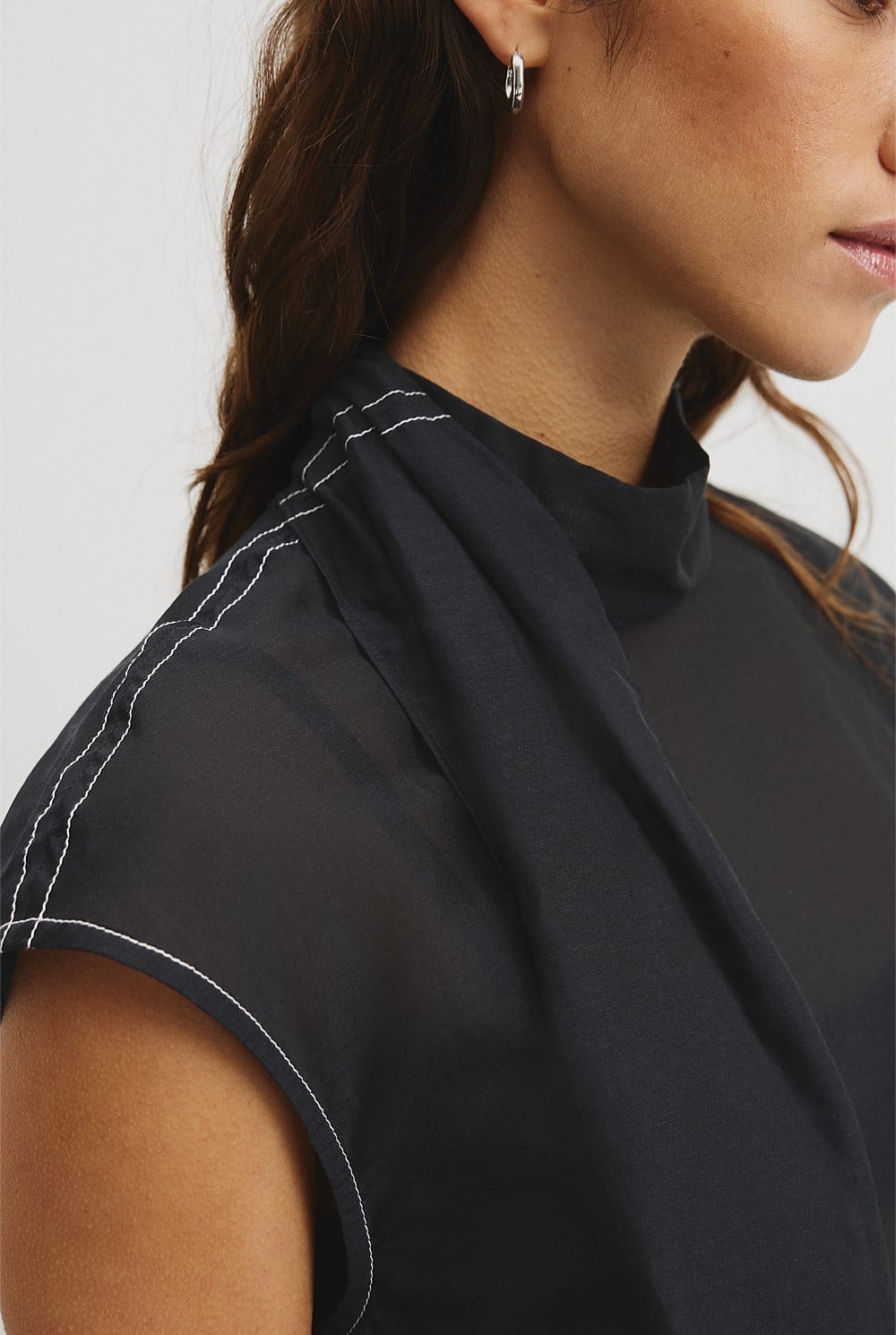 Rolled Neck Top