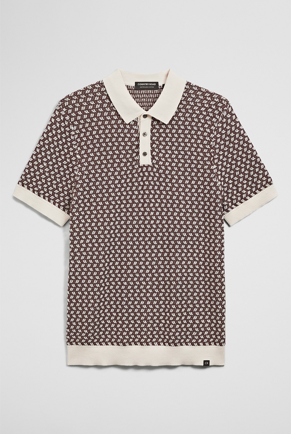 Australian Cotton Jacquard Knit Polo