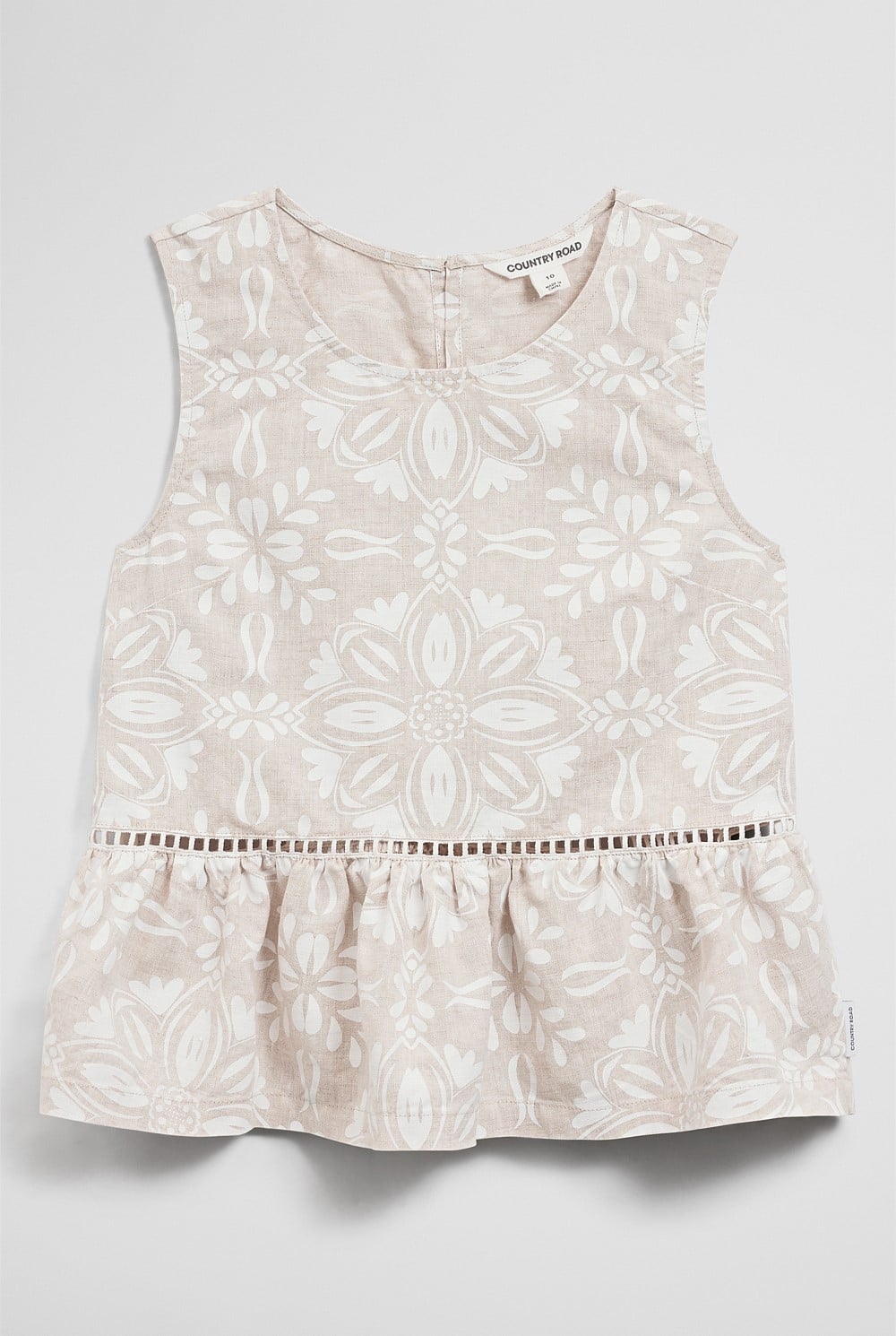 Teen Sleeveless Peplum Top