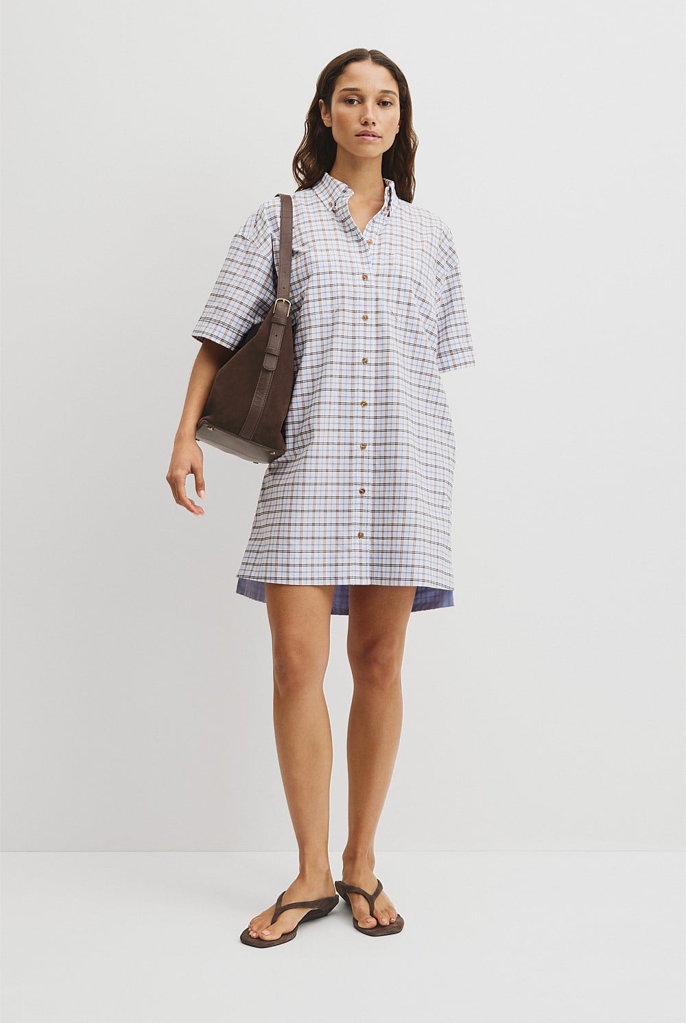 Short Sleeve Oxford Shirt Dress