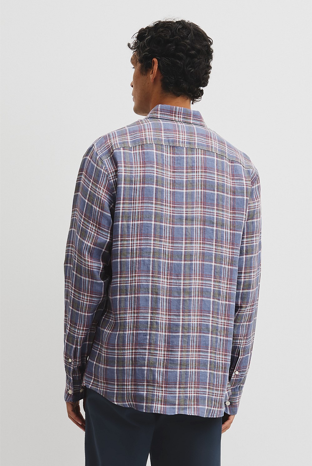 Regular Fit Linen Check Shirt