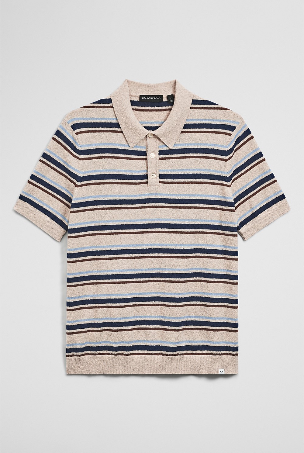 Boucle Stripe Knit Polo