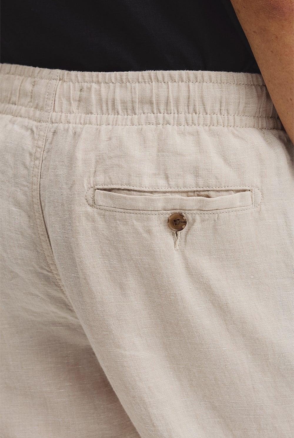 Relaxed Fit Linen Drawcord Pant
