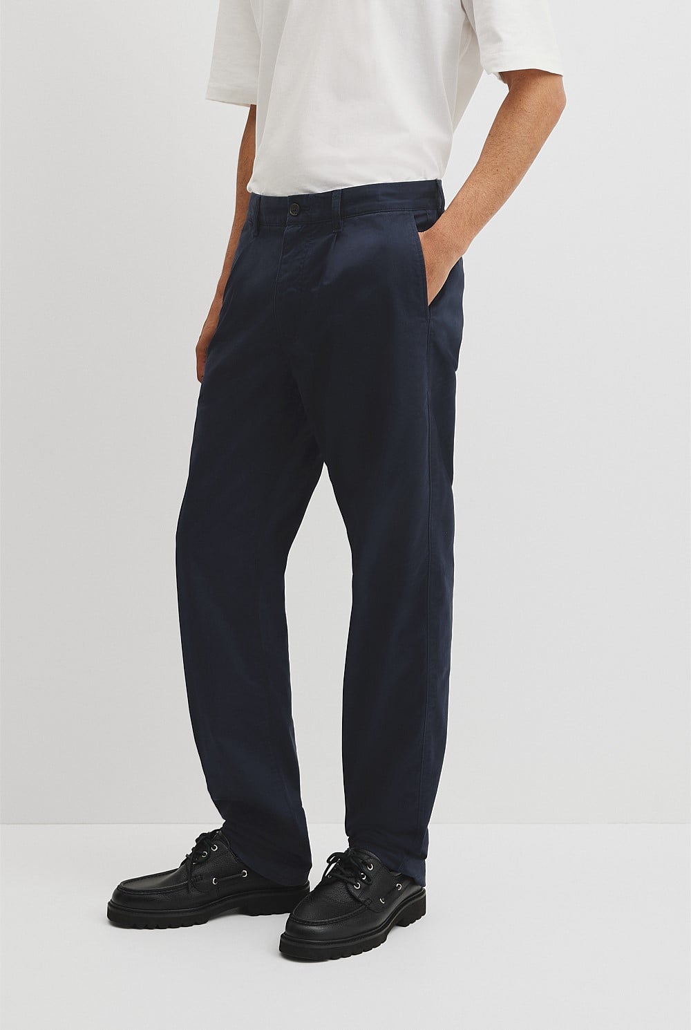 Australian Cotton Pleated Chino
