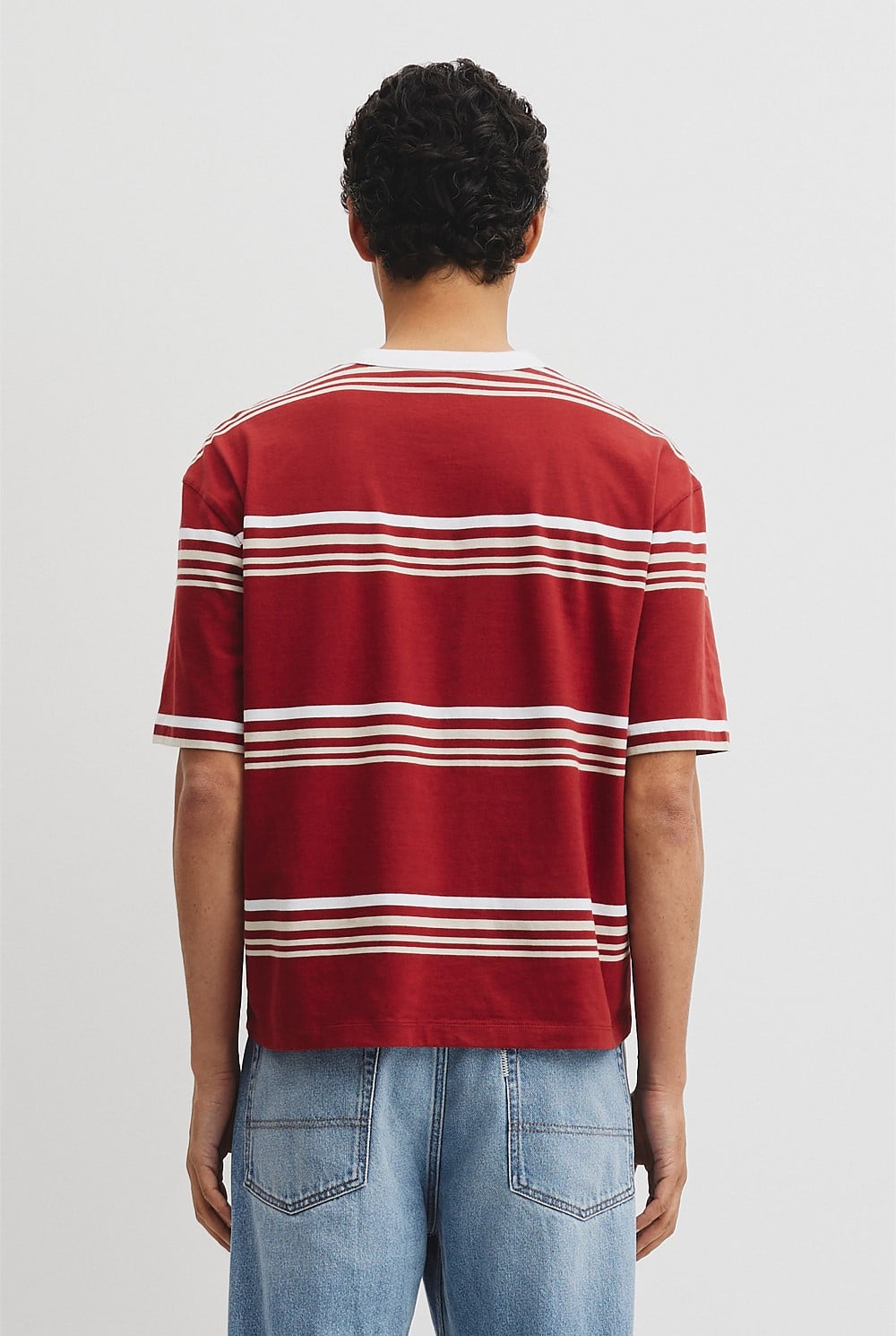 Short Sleeve Boxy Stripe T-Shirt