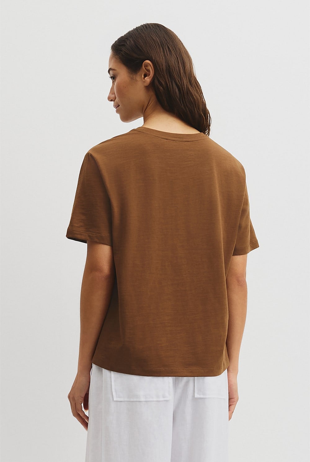 Textured Short Sleeve Slub T-Shirt