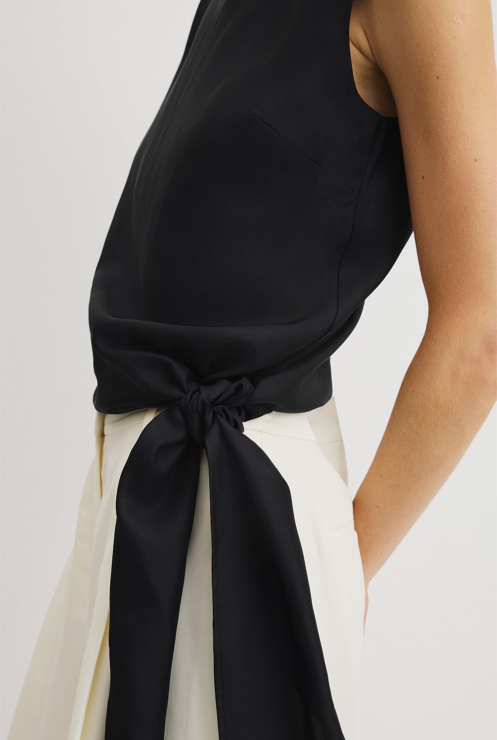 Asymmetrical Washable Silk Tank