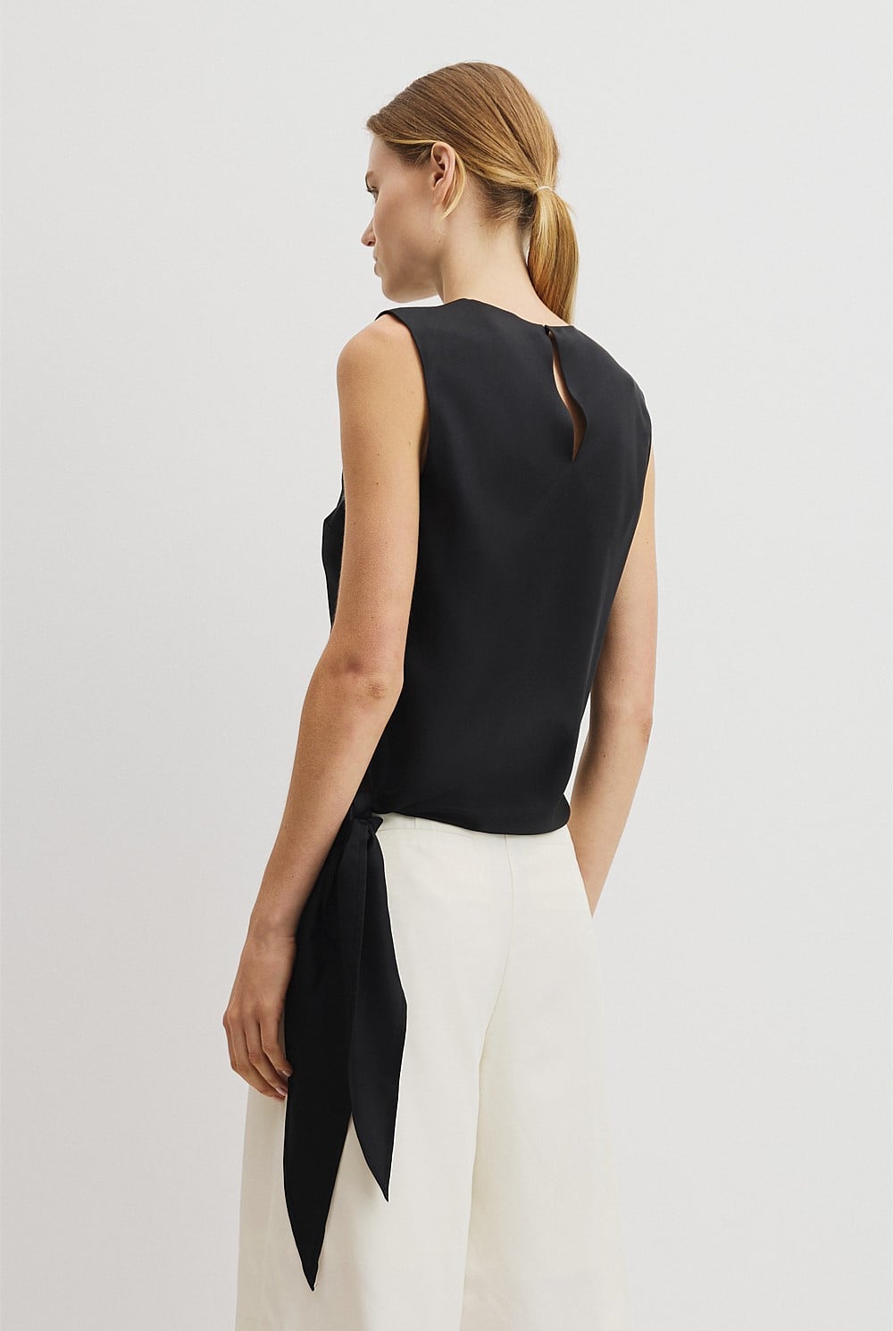 Asymmetrical Washable Silk Tank