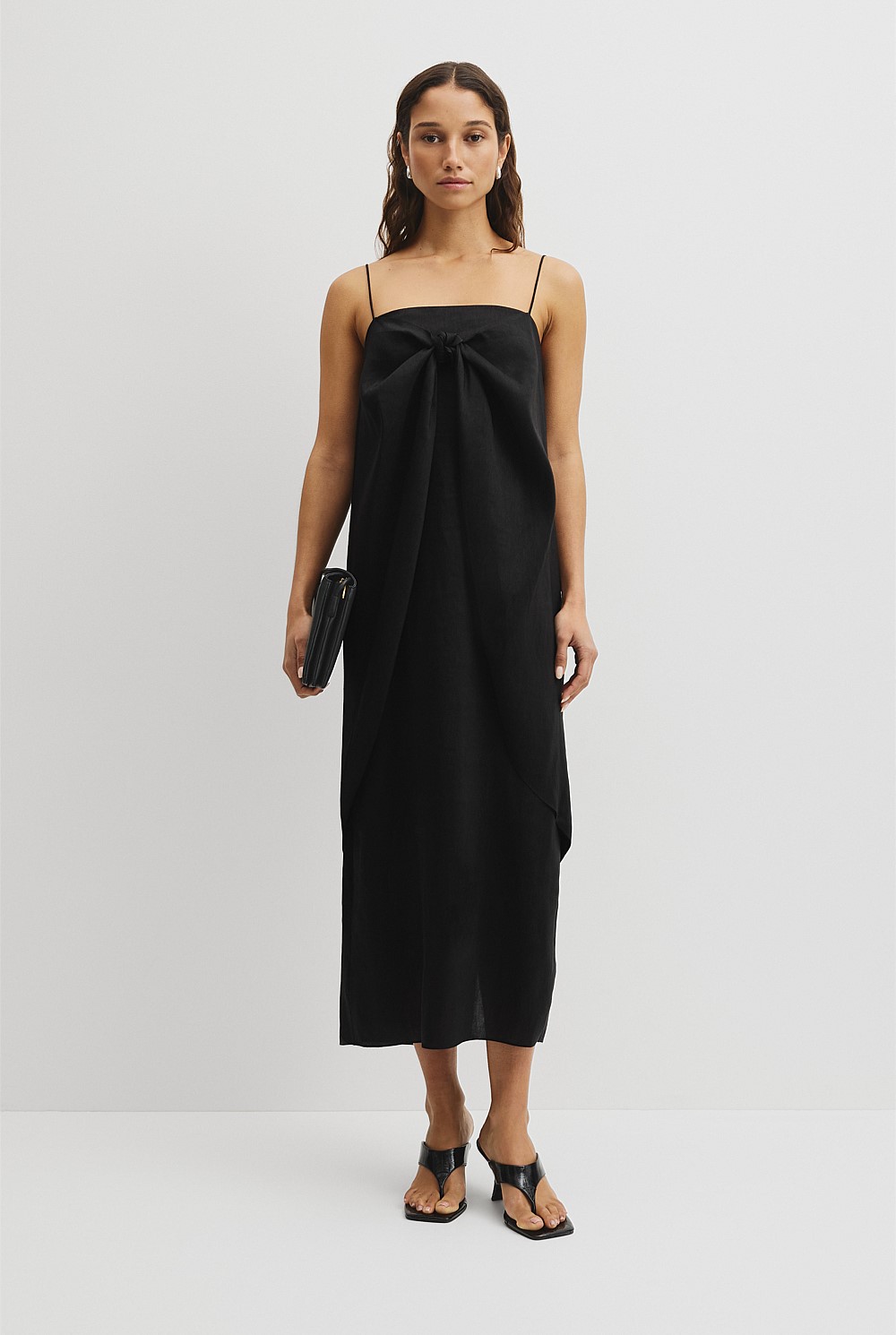 Tie Detail Midi Dress