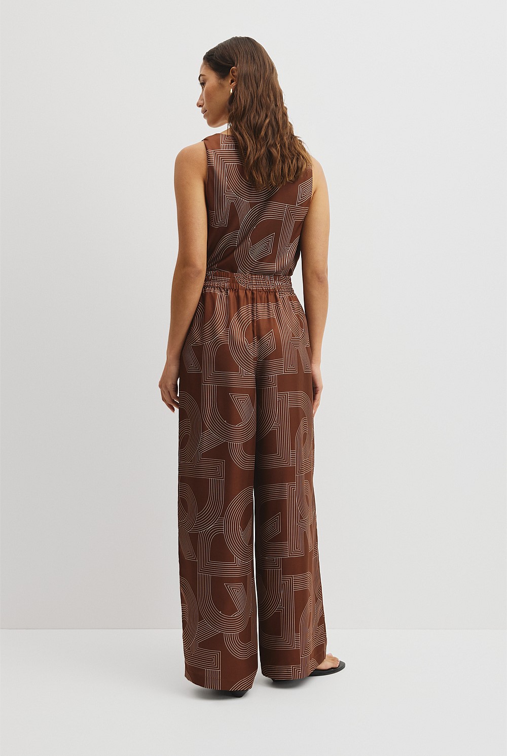 Logo Washable Silk Pant