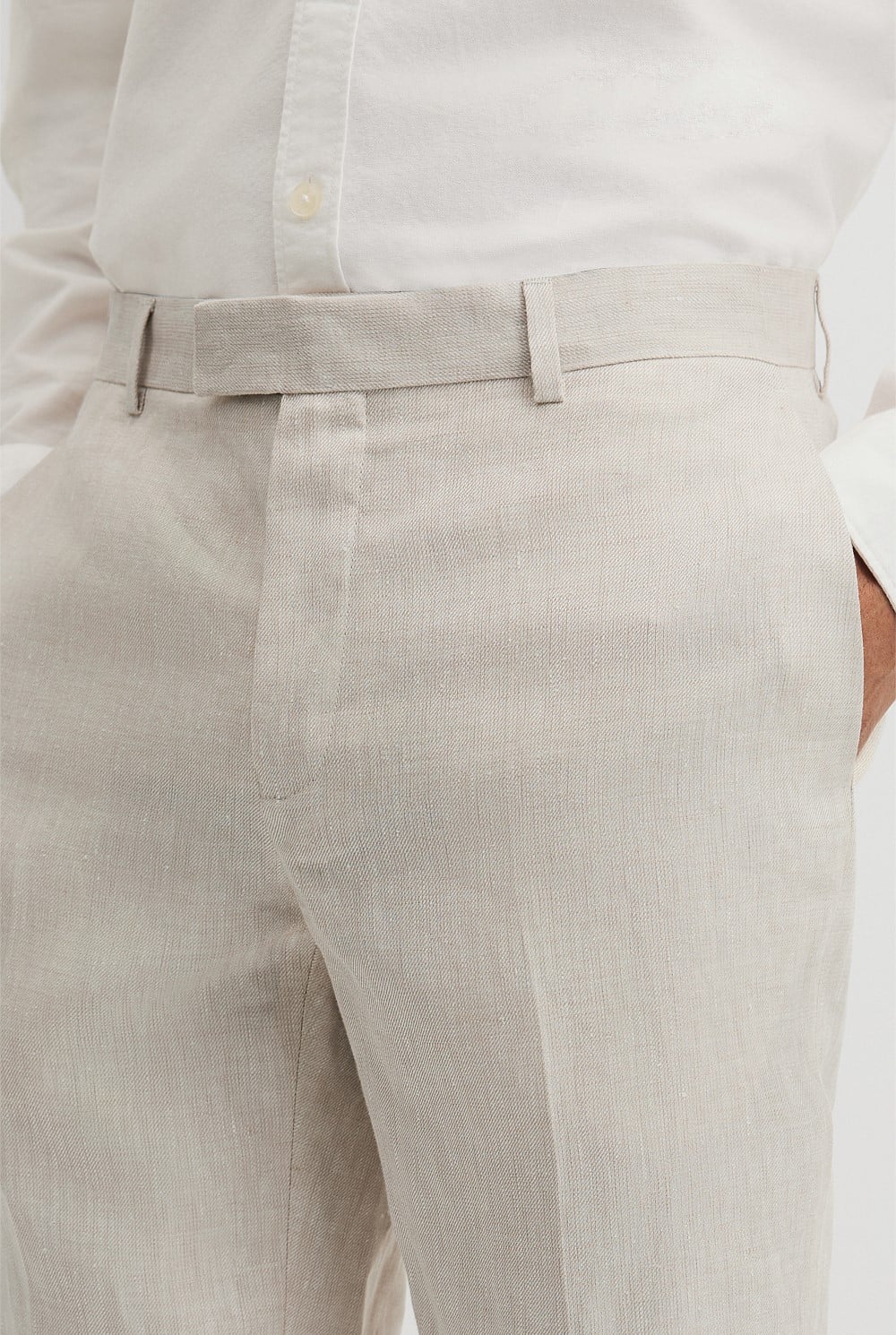 Regular Fit Linen Tailored Pant