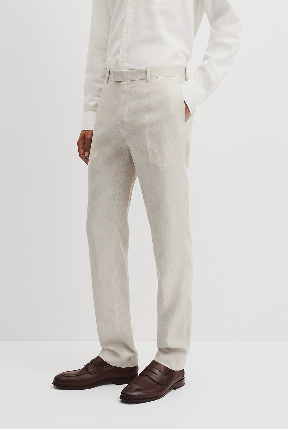 Regular Fit Linen Tailored Pant