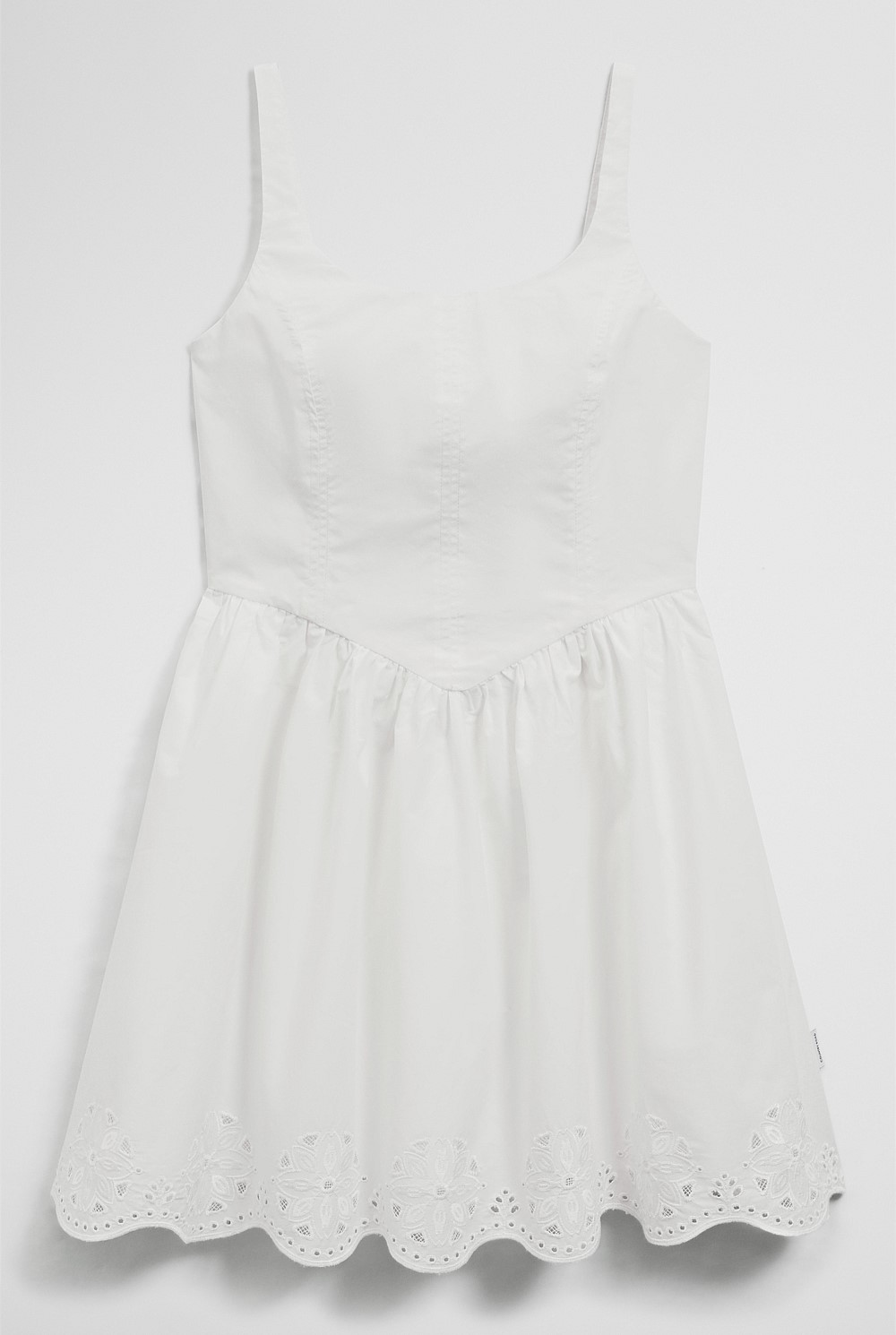 Teen Sleeveless Cutwork Mini Dress