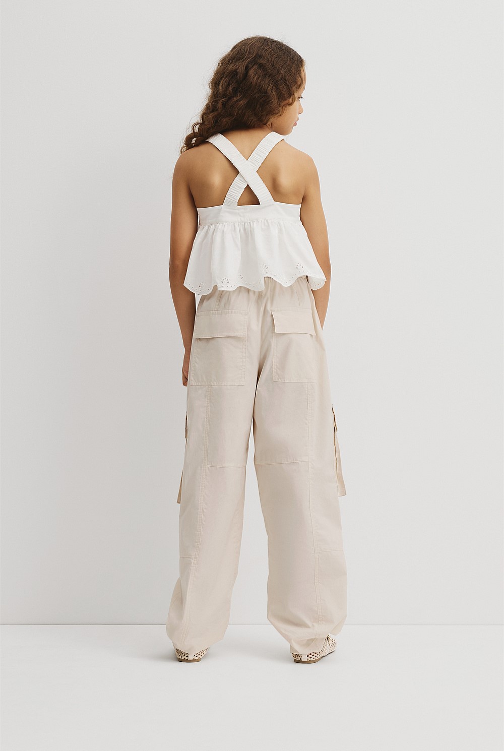 Teen Sleeveless Cutwork Cami Top