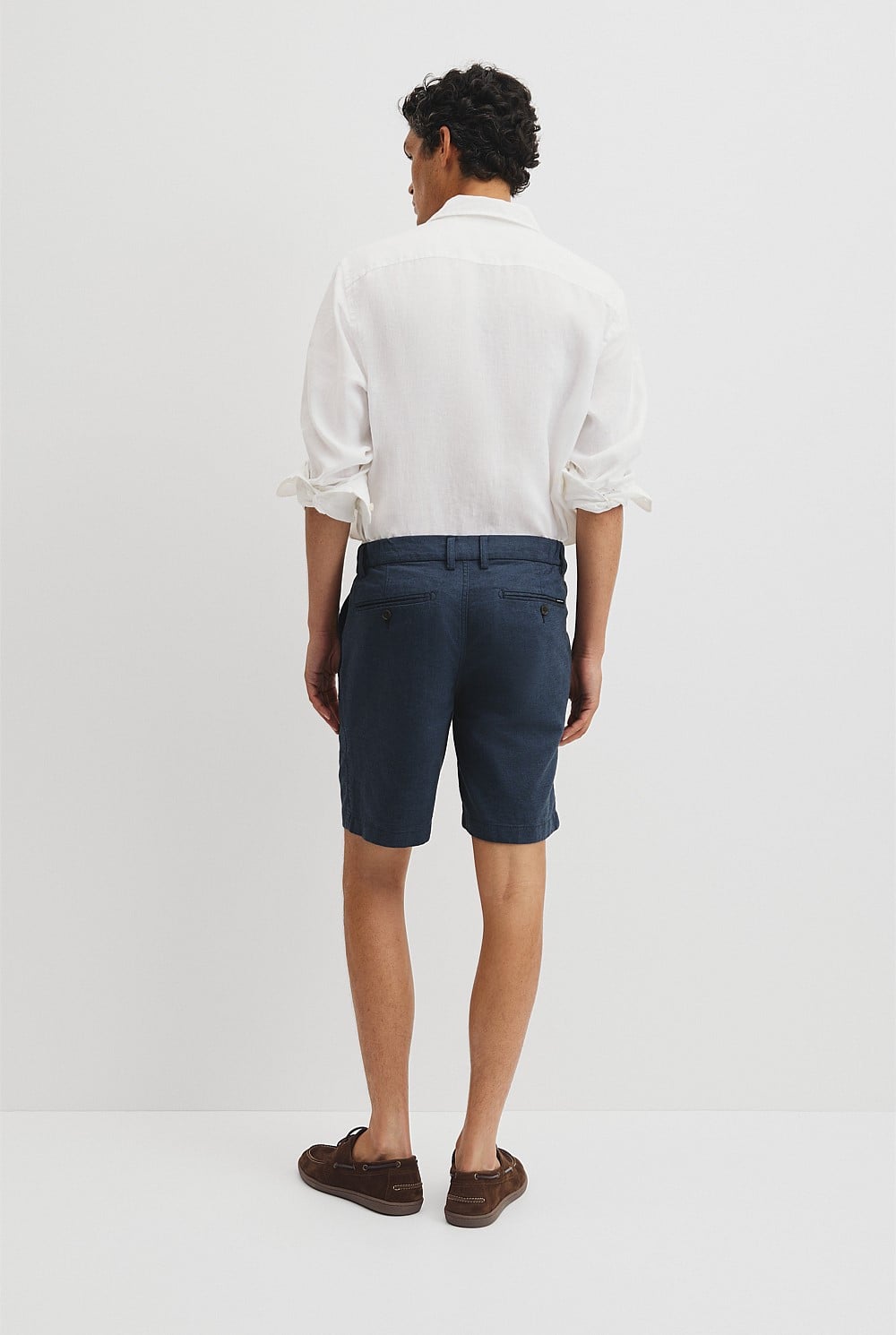 Cotton Linen Stretch Textured Short