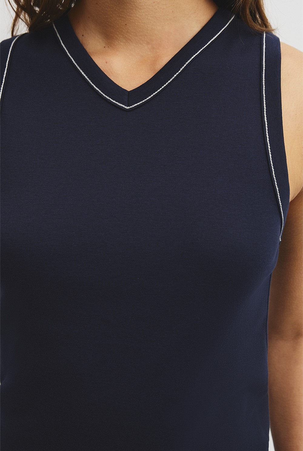 Contrast Stitch Tank