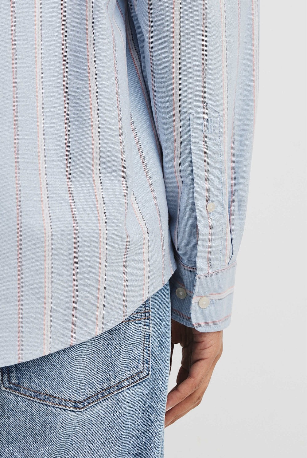 Regular Fit Australian Good Earth Cotton Stripe Oxford Shirt