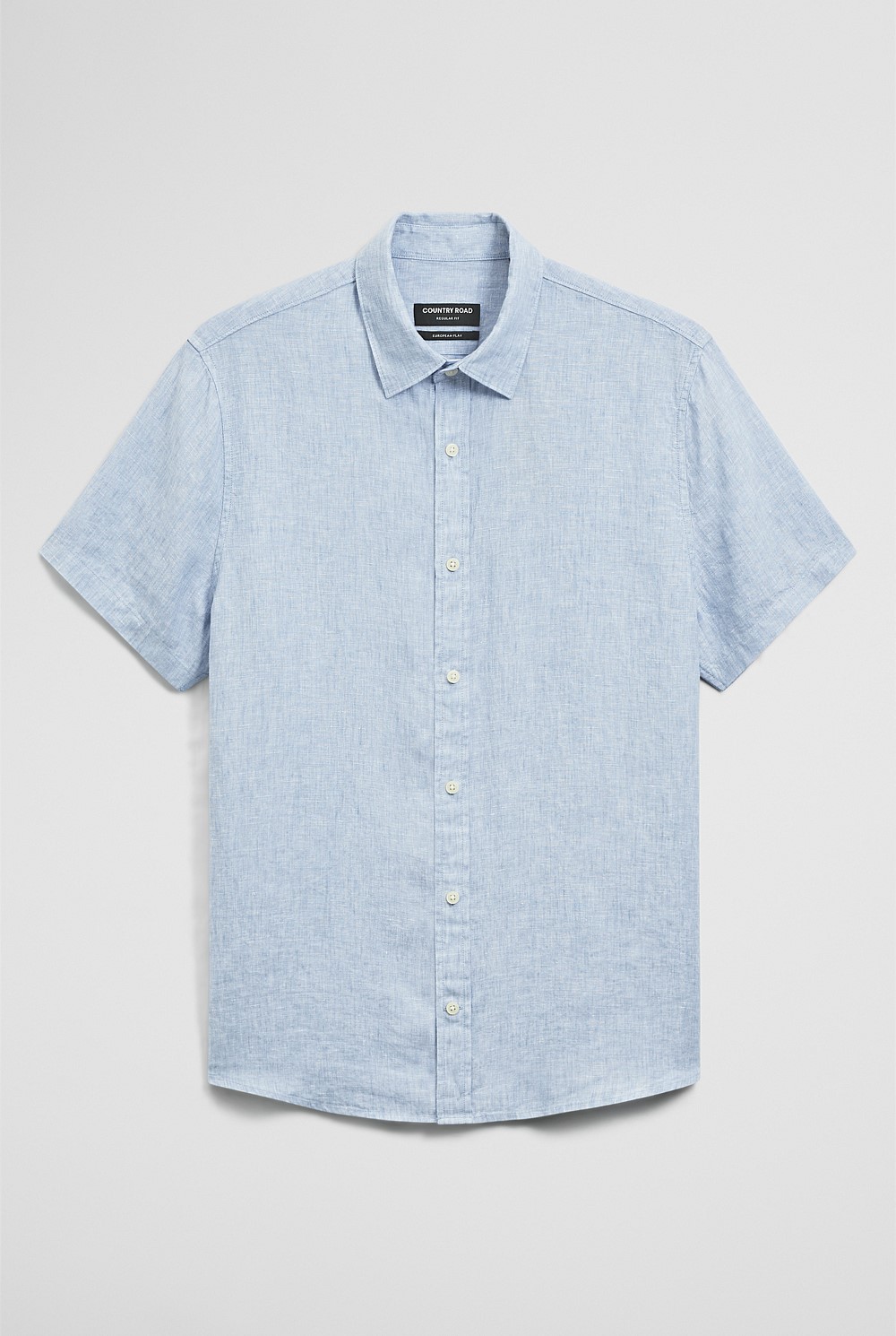 Regular Fit Short Sleeve Linen Shirt