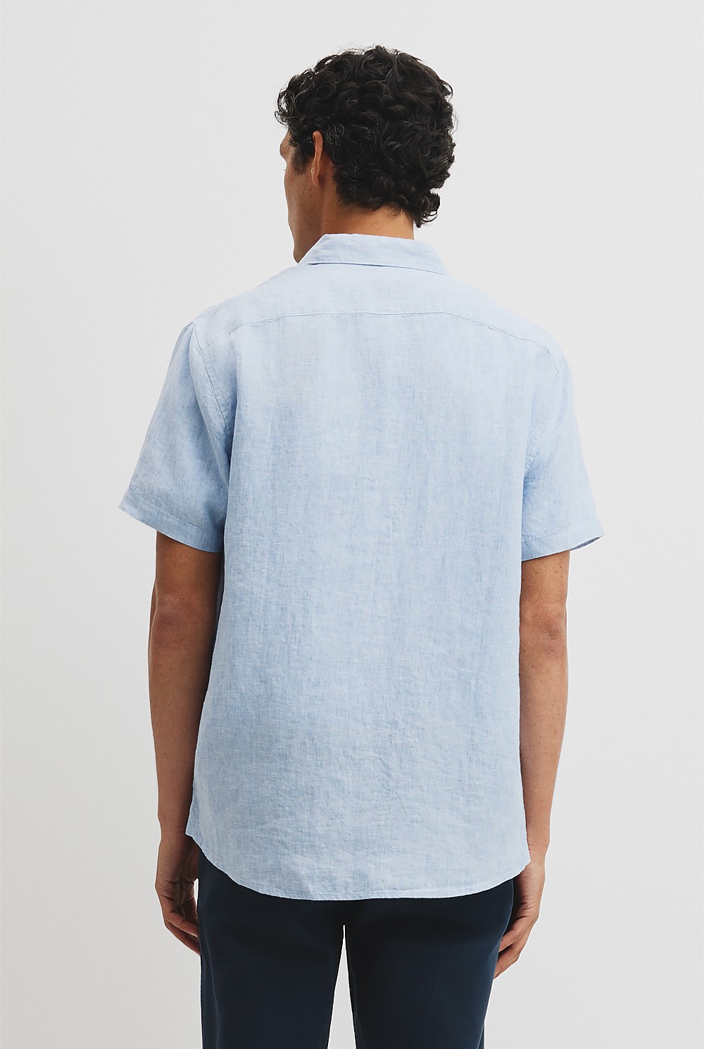 Regular Fit Short Sleeve Linen Shirt