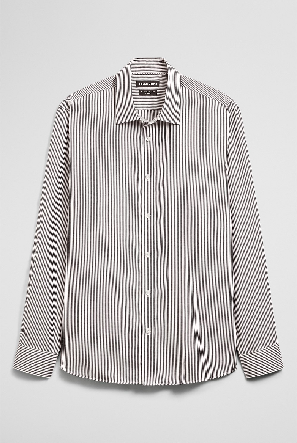 Slim Fit Stripe Travel Shirt