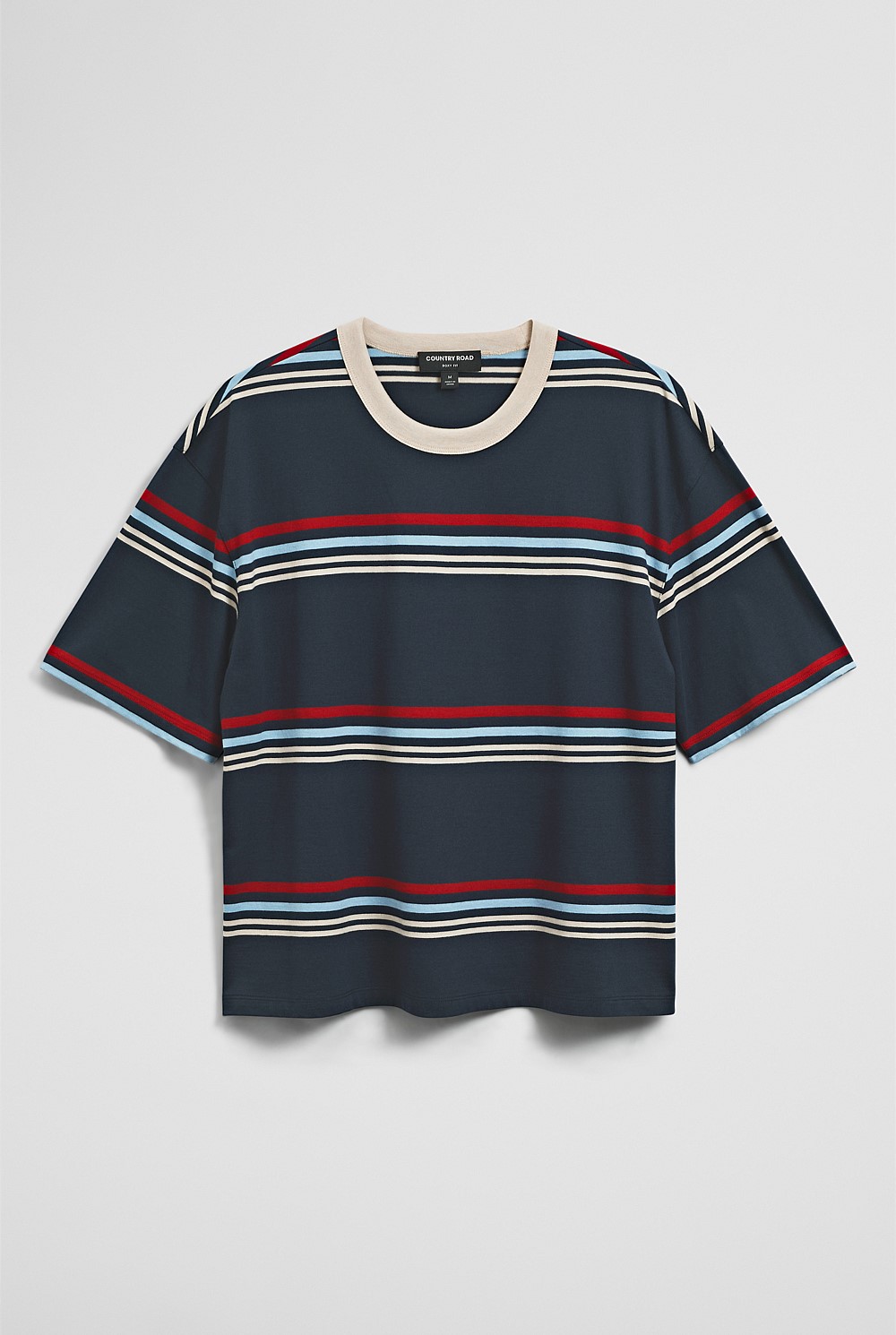Short Sleeve Boxy Stripe T-Shirt