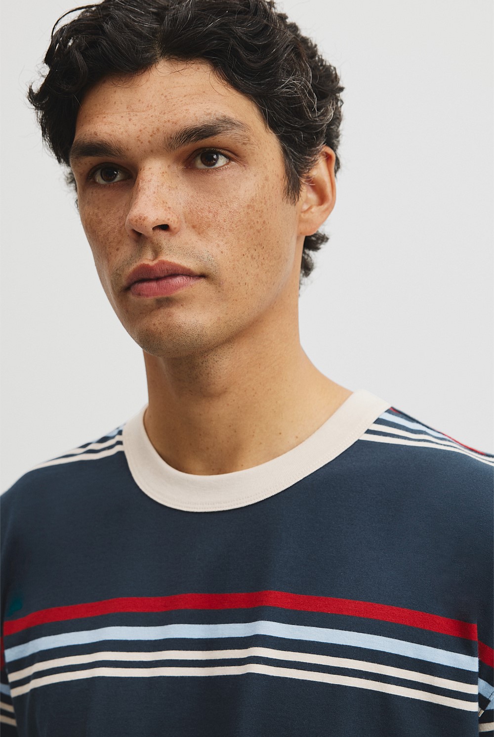 Short Sleeve Boxy Stripe T-Shirt