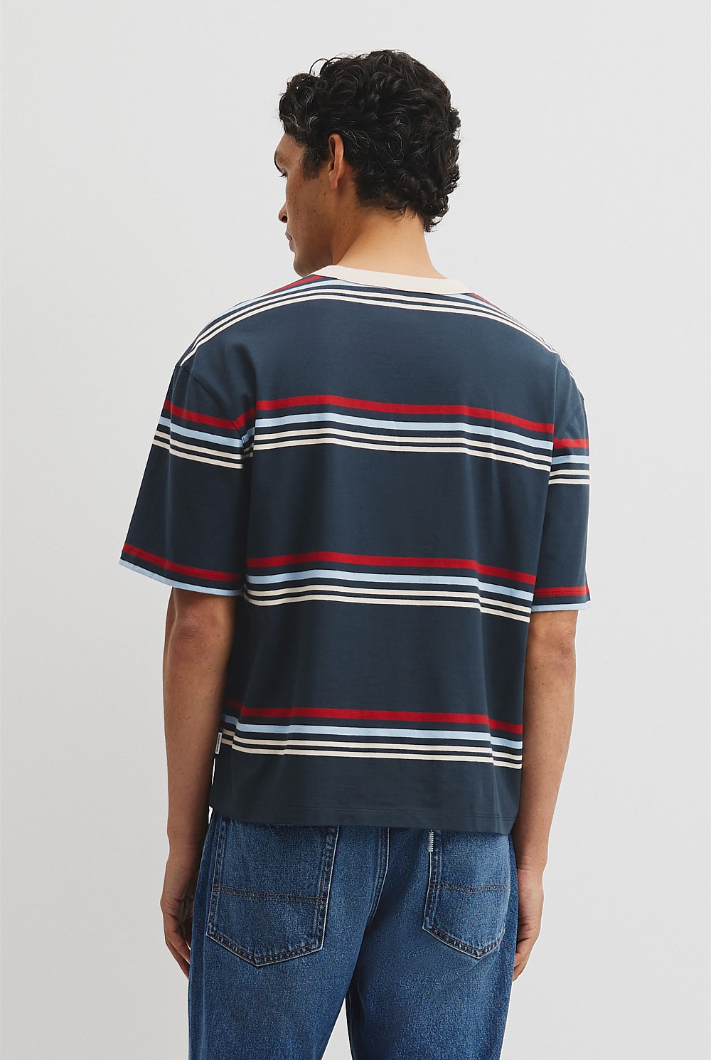 Short Sleeve Boxy Stripe T-Shirt