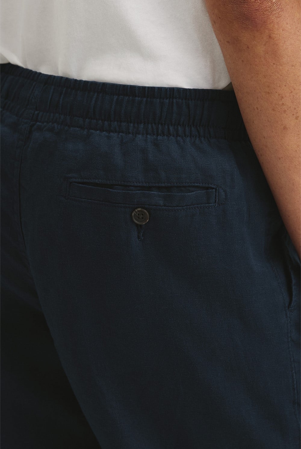 Relaxed Fit Linen Drawcord Pant