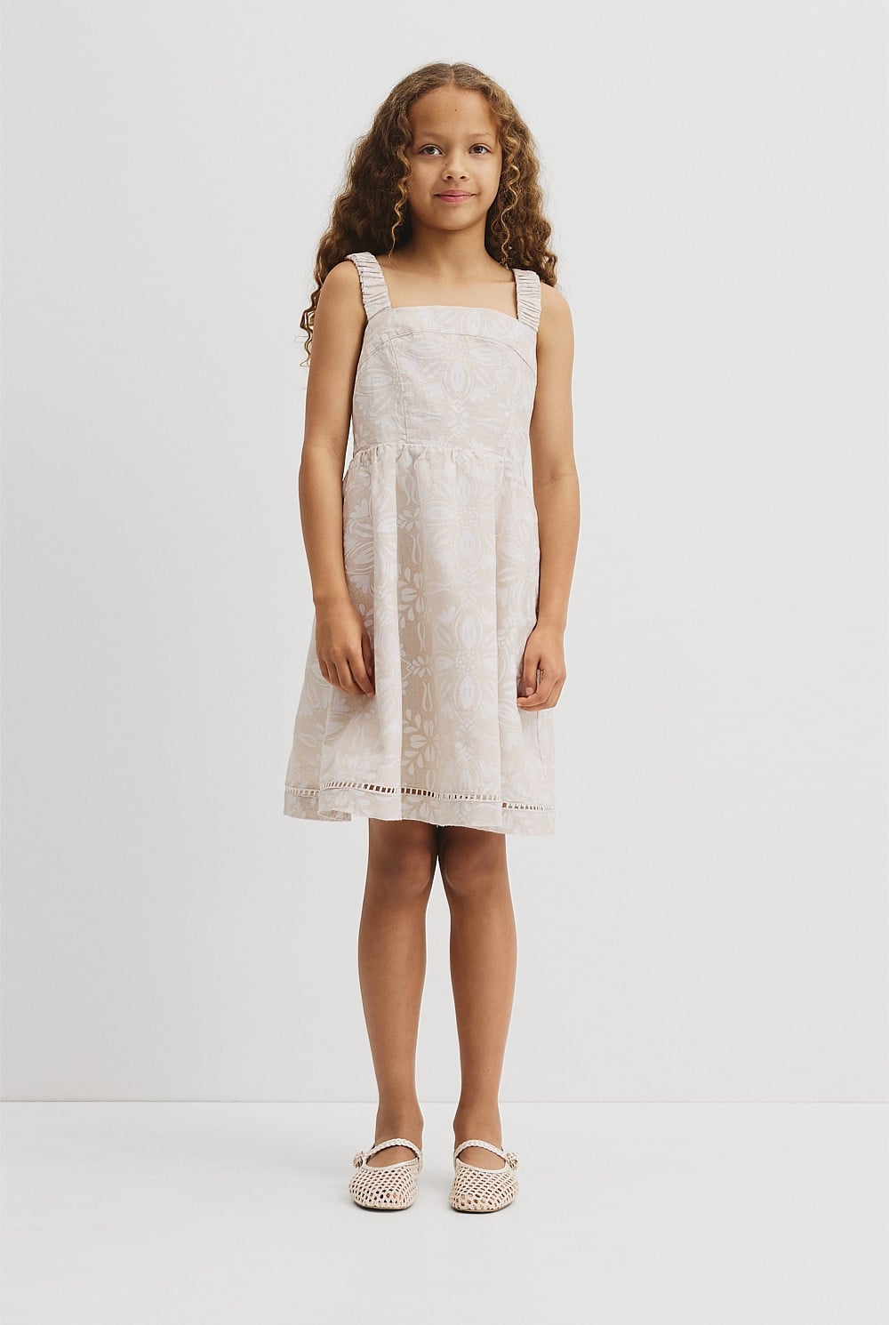 Teen Sleeveless Floral Print Dress